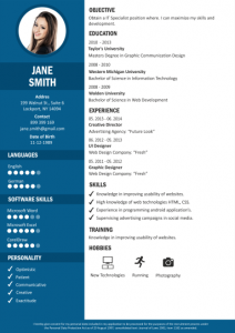 Sample CV from CraftCV