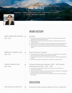 Sample CV from VisualCV