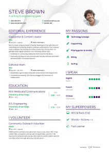 Sample CV from EnhanCV